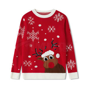 Sweatshirts personnalisés à motif solide à manches longues pour l'hiver Vêtements de Noël Vêtements teints dans la plaine - Product Image 1