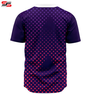 เสื้อเบสบอลสำหรับเยาวชนเสื้อทีมโพลีเอสเตอร์ระบายอากาศได้ดีมีกระดุมเต็มดีไซน์ตามสั่งสำหรับโรงเรียนและคลับ - Product Image 2