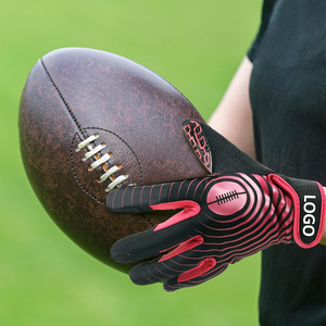 Guantes de fútbol americano juvenil más vendidos para adultos Guantes de receptor de alta suavidad Transpirable Sticky Palm Direct Hand Grips - Product Image 4