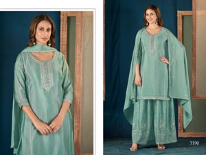 Travail de broderie Chinon lourd de style traditionnel vêtements indiens et pakistanais nouveau bas intérieur et fabrication Dupatta - Product Image 4