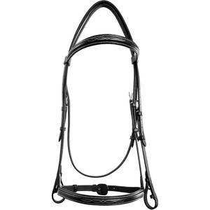 Chasseur Bride avec Rênes Lacées Fantaisie Cousu Anglais Snaffle Bride Culotte Premium Rembourré En Cuir Chasseur Jumper Bride - Product Image 4