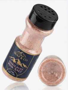 Sal Rosa del Himalaya, Sal de Roca de Grano Fino en Botella de Plástico de 250 g con Tapa Dosificadora de Múltiples Orificios, Tarro de Condimento Gourmet - Product Image 2