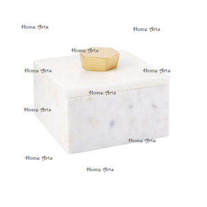 Juego de 2 cajas de almacenamiento de joyería de forma redonda, joyero cosmético de mármol de último diseño con tapa al precio más bajo - Product Image 5