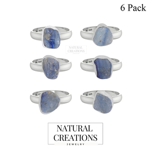 Bague en argent sterling 925, finition haut de gamme, sertie de kyanite, pierres naturelles de formes classiques, tendance, élégante, pour mariage et fête - Product Image 2