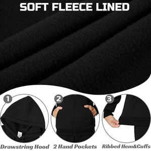 Personalizable 400gsm algodón francés Terry Zip-up Hoodie Drop Shoulder Basics Fleece para el invierno - Product Image 5