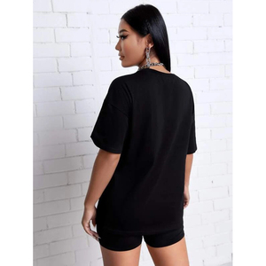 2023 nouveau Design coton Jogging Gym coupe ample 100% coton t-shirt oversize manches courtes t-shirt prix de gros - Product Image 2