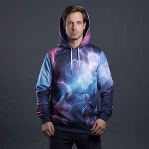 Polyester de haute qualité personnalisé graphique numérique sublimation impression 3D pull sweat à capuche streetstyle pour hommes - Product Image 6