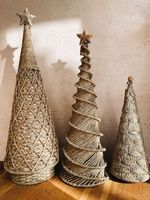 Arbre de Noël en jonc de mer avec étoile décoration en métal Noël pour la maison OEM Logo personnalisé fait à la main OEM Vietman