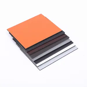 Panel komposit aluminium pelapis dinding 3mm 4mm warna abu-abu muda lembar ACP