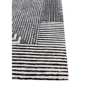Tapis en laine tufté à la main Caliedo, motif géométrique ivoire, 4 m de large, tapis rectangulaire 9x12 pour la maison, le salon, la chambre, viscose 10 mm - Product Image 4