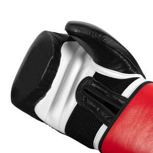 Gant de boxe noir de haute qualité le plus populaire adulte professionnel crochet et boucle soutien de poignet logo personnalisé gant de boxe - Product Image 3