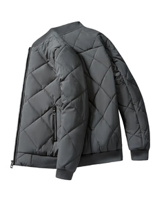 2025 Custom Made Men's Quilted <b>Winter</b> <b>Jacket</b> Coated High Quality Canvas <b>Waterproof</b> Reversible OEM Logo Service High Street Style - Product Image 3