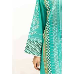 Élégant ensemble 3 pièces vert imprimé pour femme, orné de diamants, grande taille, longueur genou, style modeste, idéal pour les dîners et les fêtes de jour XS-ODM - Product Image 1