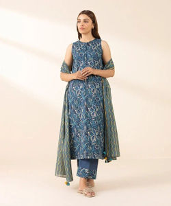 Vestido de algodón de césped tradicional de lujo en cantidad a granel Ropa informal Shalwar Kameez con color personalizado para mujeres Servicio OEM - Product Image 6