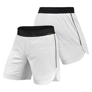 Shorts MMA légers taille mi-haute avec ceinture élastique, respirants, confortables, motif uni, pour la vente en ligne en gros - Product Image 2