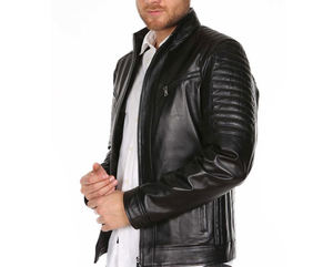 Veste en cuir pour homme à capuche coupe-vent respirante à la mode d'hiver avec logo sur le devant, couleurs et tailles personnalisables, vente chaude - Product Image 5