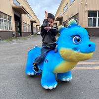 Scooter dinosaure électrique animatronique réaliste pour enfants, pour utilisation en intérieur/extérieur, centre commercial