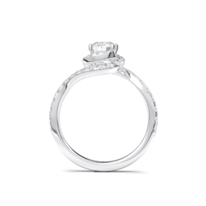 Luxurious 3.90 Carat E-F/VVS-VS <b>Moissanite</b> Round Cut Engagement <b>Ring</b> for Women in Silver - Product Image 5