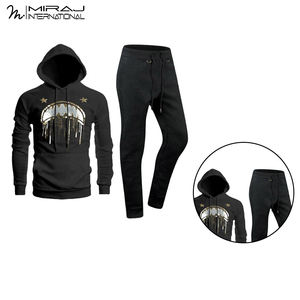 Jersey estilo de talla grande entrenamiento Jogging desgaste cómodo transpirable ecológico Rhinestone chándales Unisex algodón polar - Product Image 5