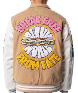 Chaqueta de bombardero de invierno OEM personalizada Vintage Unisex College Varsity Letterman chaqueta Chenille bordado/manga de cuero - Product Image 6