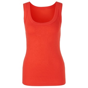 Débardeur sans manches long à la mode pour femmes impression par transfert de chaleur personnalisé haut en jersey 100% coton avec décoration en dentelle été - Product Image 6