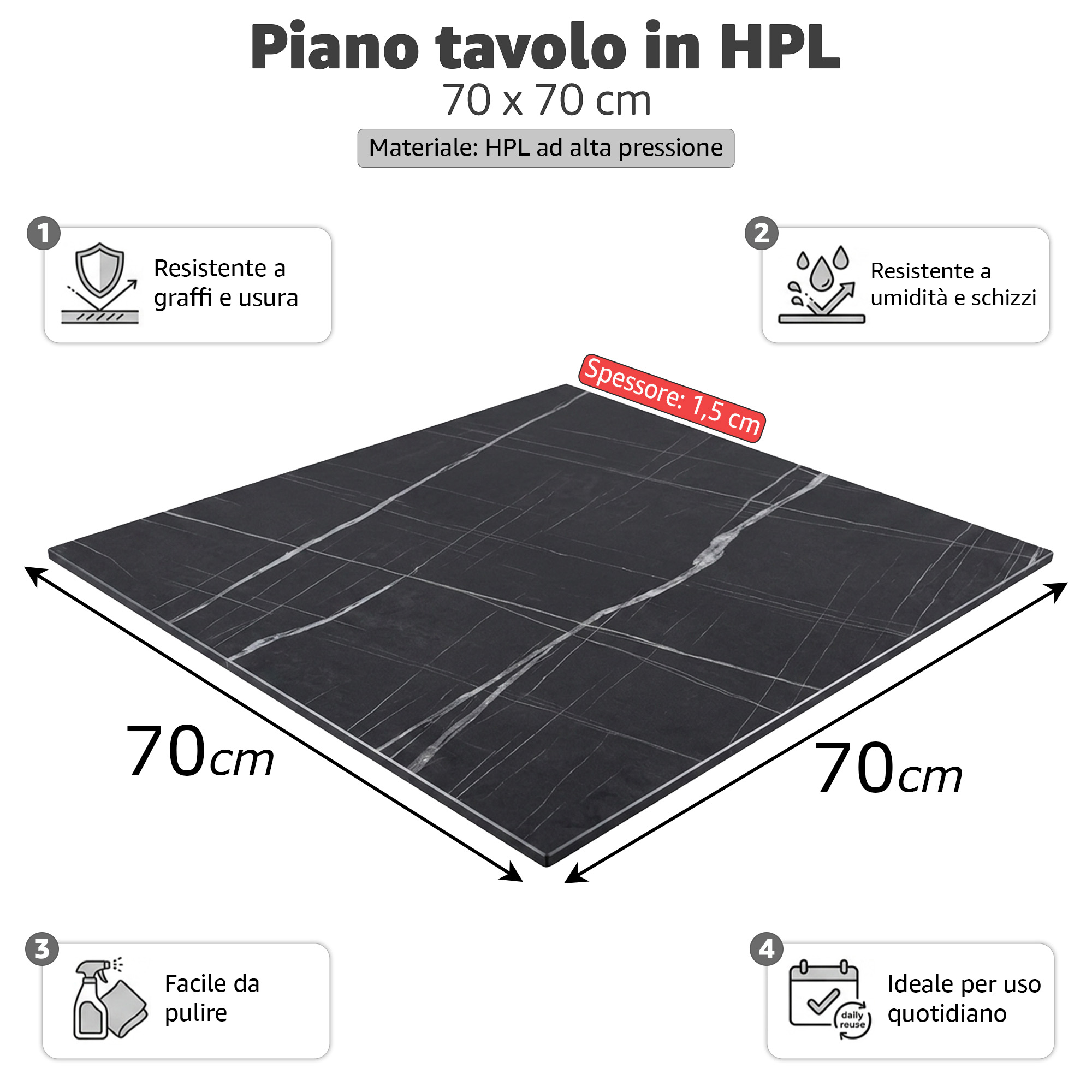 Piano 70x70 cm