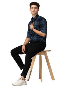 เสื้อเชิ้ตผ้าสักหลาดคอตตอนแขนยาวของผู้ชายเสื้อเชิ๊ตระบายอากาศได้ดีแบบ100% ยอดนิยม - Product Image 5