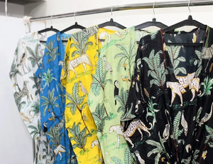 Venta al por mayor de las mujeres de impresión floral caftán largo Maxi niñas College Wear Night Beach Cover y Party Style surtido caftán Top - Product Image 6