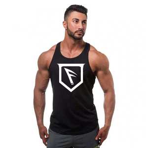 Custom Logo Cotton <b>Mens</b> Workout Summer Breathable Print Tank Tops Fitness Stringer <b>Mens</b> Ribbed Tank Top - Product Image 5
