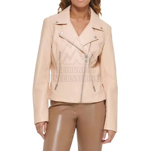 Wholesale Plus Size Leather Jacket Outdoor Use Leather Jacket <b>Stand</b> Collar Women Leather Jacket - Product Image 4