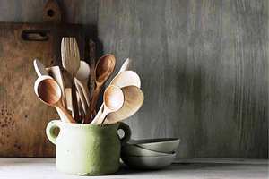 Juego de Cucharas para Servir Ensalada de Madera de Acacia, Ecológico, Apto para Lavavajillas, Utensilios para Ensalada, Cocina, Hecho en India - Product Image 4