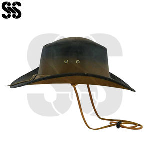 Best Men's Casual Leather/Faux Leather <b>Horse</b> <b>Riding</b> Hat Western Cowboy Equestrian Style Durable Customizable for Outdoor <b>Riding</b> - Product Image 6