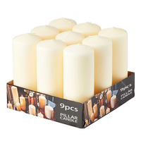 Bougie décorative blanche ou colorée bon marché 3x3 3x4 3x5 3x6 Grande bougie géante Bougie de pilier d'église