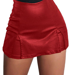 Vente en gros de jupes pour femmes, mini-jupes plissées, jupes en cuir taille haute pour femmes - Product Image 5