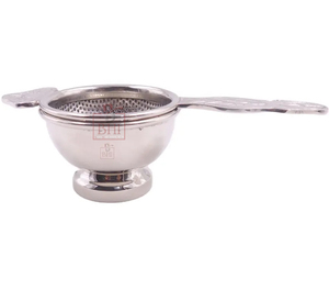 Passoire à purée ronde en laiton à long manche pour utiliser le liquide hors de la nourriture Passoire à thé en laiton Passoire à purée ronde AntiqueDesign - Product Image 2