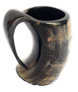 Tasse en corne nouveautés corne de boeuf naturelle Viking chope à corne à boire faite à la main durable pour bière hydromel cadeau d'affaires - Product Image 4