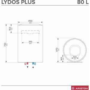 Chauffe-eau électrique à accumulation Ariston Lydos Plus 80 litres V/5 - Product Image 3