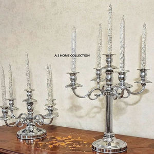 Le plus populaire porte-fleurs élégant en or brillant avec couleur argent porte-bougie unique de luxe pour l'éclairage de la décoration de la maison - Product Image 3