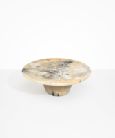 Artizon Studio Plateau à gâteau en résine de designer européen, 10 pouces, effet marbre, fait main, passe au lave-vaisselle, couleur personnalisée, durable