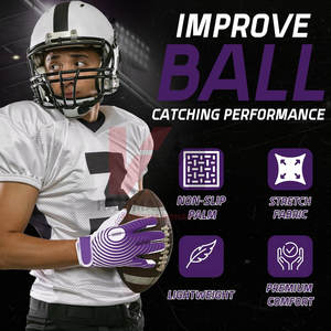 Nouveauté Gants de Football Américain pour Adultes Marque Privée Personnalisée Gants de Football Américain Mode - Product Image 5