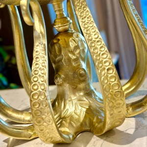 ชามโลหะใส่อาหารอลูมิเนียมลายเปลือกหอยสำหรับตกแต่งขนมและผลไม้ถ้วยเสิร์ฟอาหารดีไซน์รูปปลาหมึก - Product Image 5