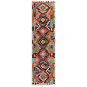 Tapis de couloir Maimana Afghanistan Kilim 298 x 86 cm - Product Image 1