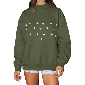 Comfort Style <b>Women</b> Oversized Long Mockneck Sweatshirt Autumn Winter Casual Loose Pullover Street Fashion <b>Top</b> - Product Image 1