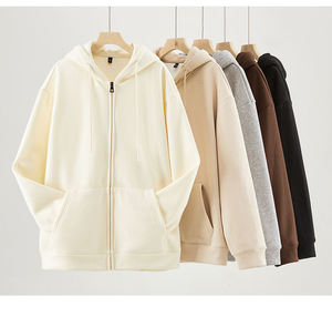 Fabricantes de ropa para hombre Custom 500 GSM Silver Fox Fleece Heavyweight Hoodies Zip Up HOODIE - Product Image 2