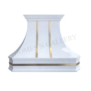 Alta calidad Nuevo diseño moderno y de lujo Alto estándar Nuevos colores blancos con recubrimiento en polvo y campana extractora de fuego montada en la pared - Product Image 2