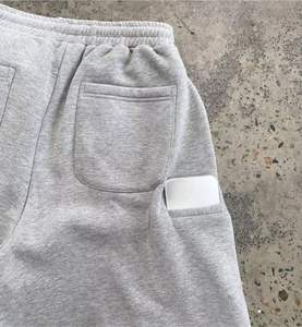 Pantalones cortos casuales de moda para hombre Color sólido 100% algodón cintura elástica pantalones de chándal nuevos pantalones cortos deportivos de baloncesto - Product Image 6