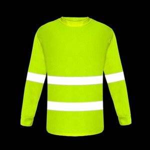 T-shirt haute visibilité tendance pour hommes, vêtements de travail d'hiver respirants avec logo personnalisé et couleur, vêtements en vrac - Product Image 1