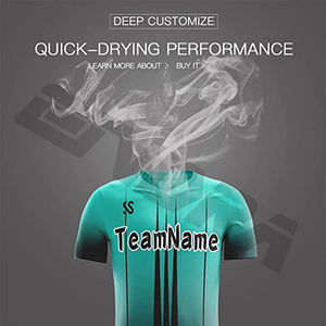 Maillot de football bleu à séchage rapide personnalisé pour hommes, vêtements de football en club d'entraînement, uniformes de club aux taux de gros - Product Image 4