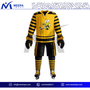 Venta al por mayor personalizado hombres uniforme de hockey sobre hielo con transpirable Jersey y pantalones Kit completo OEM ODM impresión disponible para los equipos - Product Image 3