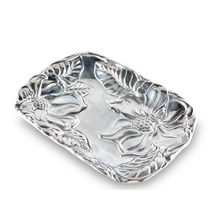 Nouveauté Plateau de service rond en métal de couleur dorée Fabriqué en matériau de haute qualité Plateaux de service avec 35 centimètres - Product Image 5